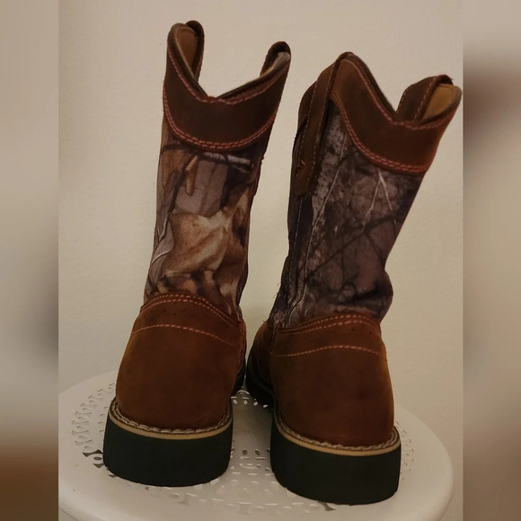 Buckaroo Youth Camo Pink Pull On Boots Size 5 - Picture 8 of 13